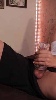 Big Cock Latino Twink Fucking a Transparent Fleshlight and Filling It with a Lot of Cum