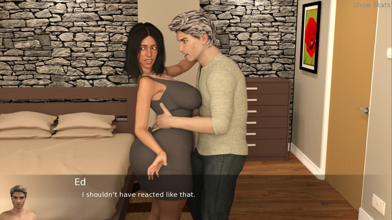 Porny Games: Proiectul soție sexy - ejaculare facială la duș (62)