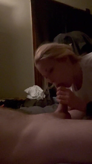 SargeantFOXyLady: Sexy blonde gf sucks off her man