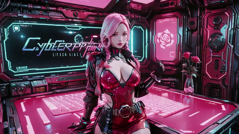 Seraphina Vale: Războinicul Mech cu părul roz! Îngenunchând pe străzile Neon, Rose Roșu și...