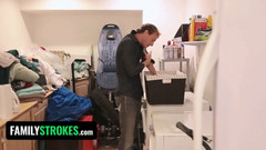 Family Strokes: Pretty Blue Eyed Stepdaughter Wakes up with Her Stepdad's Fingers...