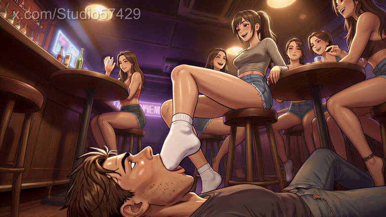 Supreme femdom: Female Supremacy Foot Gagging in Public