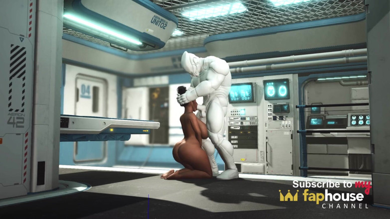 SciFi-X: A sexy young busty ebony has hard anal sex with...