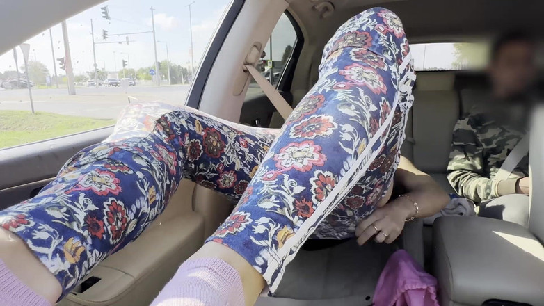 NM fetish femdom videos by Princess Nikki Cruel: Blonde MILF Drills Her Pussy with Vibrator During Car Ride