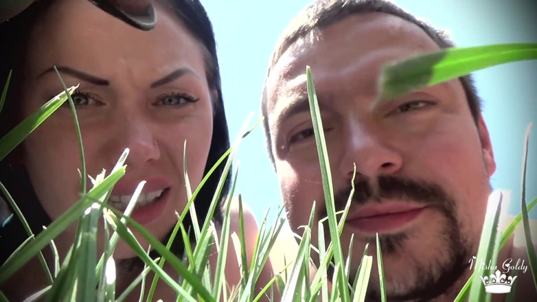 Goddess Misha Goldy: Giants catching you outdoors , making fun of your weak body...