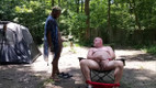 beardaddychub: 잡 았!! 숲에서 자위하는 곰은 깜짝 손님을 받고 일이 빨리 가열!!