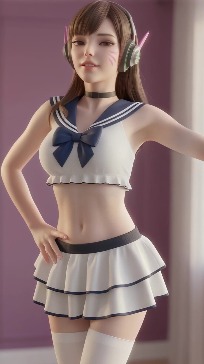 3D-Hentai Games: La danza burbujeante de D.va (generación de chicas - Gee)
