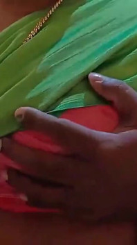 Friend's Stepmom Fucking in Green Saree with Subtitles -1