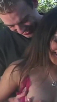 Despite Being Outdoors the Latina Cannot Help but Moan Out Loud While Being Dicked Down