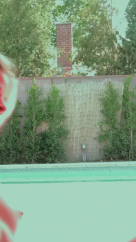 Poolside Pussy Licking - Tattooed Black-haired Beauty Eats a Blonde in a Bikini