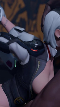 Ashe și D.va de la overwatch porno - asistent pentru oral adânc în gât, penetrare dublă sălbatică și futai anal cu pula mare și neagră