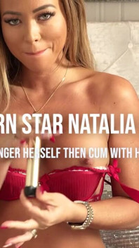 Stunning Porn Star Natalia Forrest's Gold Vibrator to Orgasm.!
