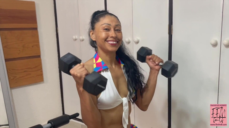 Magnita: Stepdad Helps with the Workout