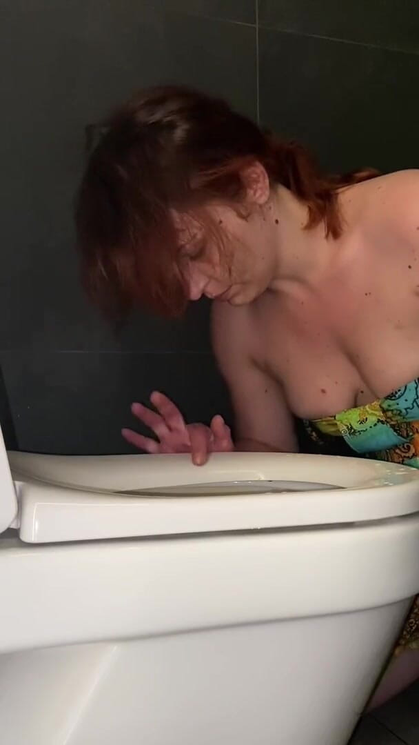 Elena917: Licking Hotel toilets, fuck with toilet brush and cum from...