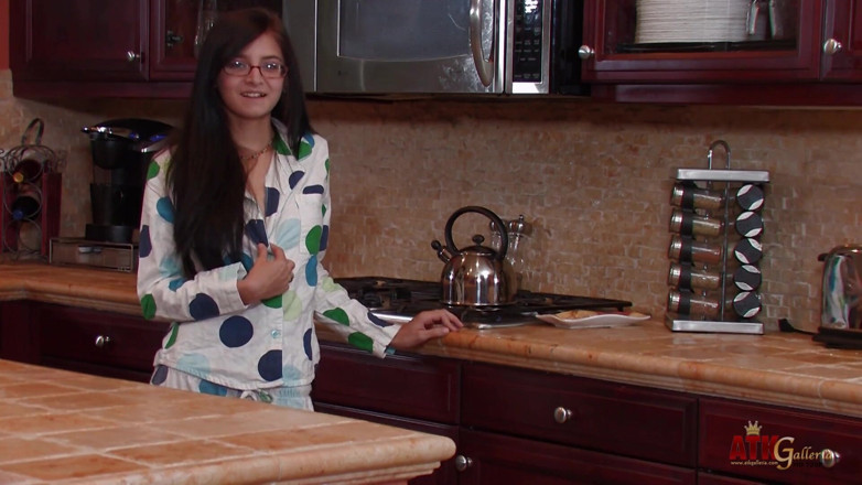 ATK Fans (Solo): Beautiful Teen with a Perfect Body Masturbates on a Counter...