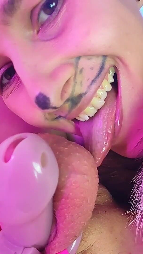 KinkyHome: Chastity Cock and Balls Licking - POV