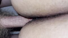 Doggystyle with Big Fat Pregnant Girl. Close-up and Cum Inside