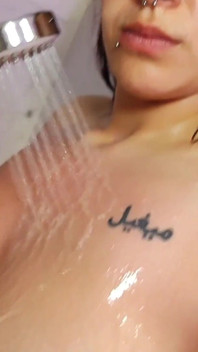 Amateur 18yo Taking a Shower Natural Big Tits Brunette