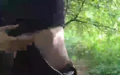 Offered to Caresses and Getting Pounded From Everywhere. Little Tease in the Forest.