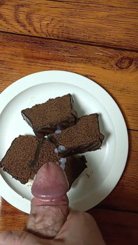 schokoladenkuchen mit sperma