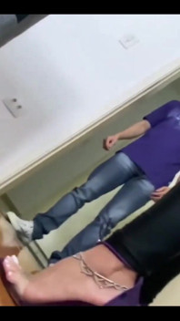 Footjob on Big Cock Ends with Orgasm Denial