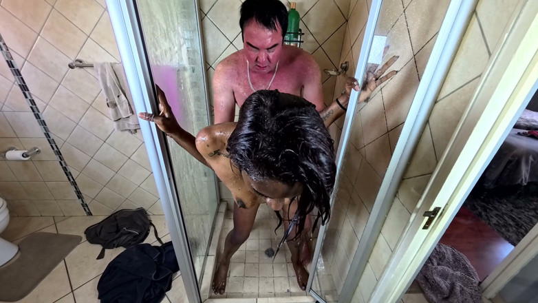 domslutfucker: Indian Whore Getting Fucking in the Shower After Getting Soaped...