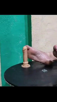 Gresopio Doing Footjob with Dildo 3