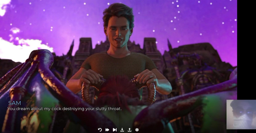 Dark Sam: Tvrdě šukám démona Succubuse! Hluboce ji kouřím a stříkám do zadku.