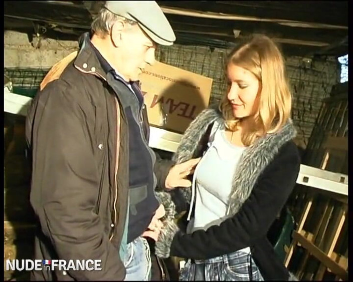 La France a Poil: Teen Blonde Analysed in Threeway with Stepdad