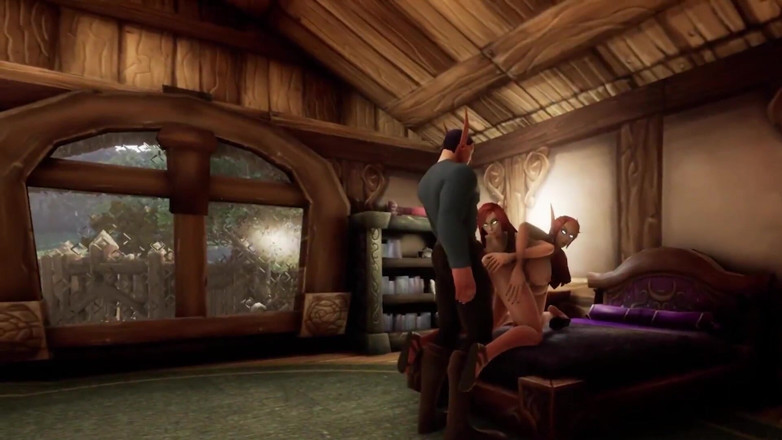 Wraith ward: A night with an stepmother &amp; stepdaughter : Warcraft parody