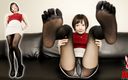 Japan Fetish Fusion: Coups de jambes : le fantasme de footjob de Mio