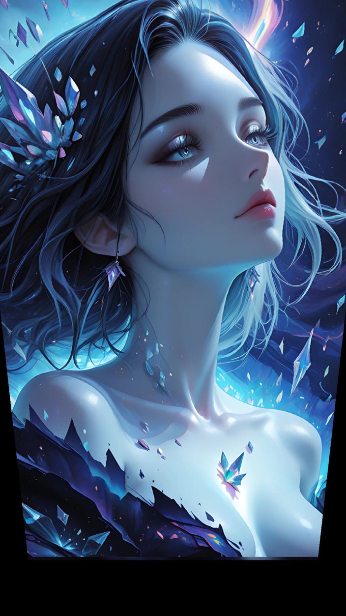 VelvetInk Studio: Zeiță astrală din Vortex cu fum obsidian și Crystal Light Fantasy...