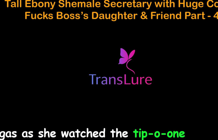 TransLure: English Audio Sex Story - Tall Ebony Shemale Secretary with Huge...