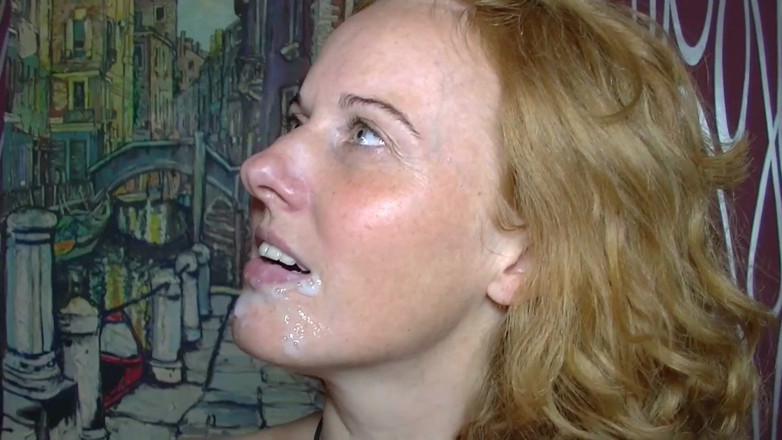 German amateur - 100% German hardcore videos: Cewek imut dewasa rambut pirang dicrot di wajahnya