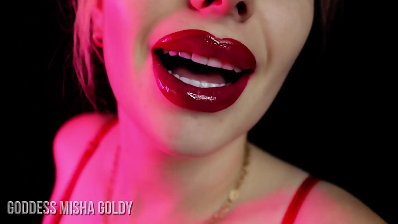 Goddess Misha Goldy: Lips addiction training! Become totally brain washed! Goon &amp; jerk 1