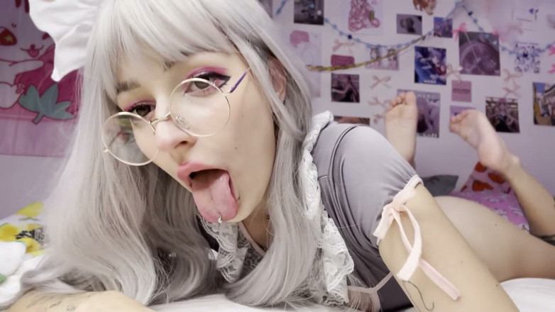 lanalovacutie: Komm, auf meinem ahegao, sabbern, gesicht, stiefvater