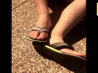 Manlyfoot: In Loving Memory - Gone but Never Forgotten - Black &gold flip flops...
