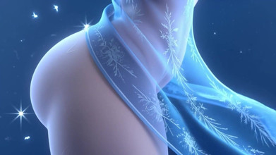Stunning Nude Elsa Graceful and Elegant Sensual Poses in Her Magical Glowing Ice Palace Cinematic 3D Animation