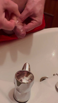 Peeing in the Sink.