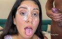 KattyWest: Facial Compilation. Cum on Face and Mouth Compilation