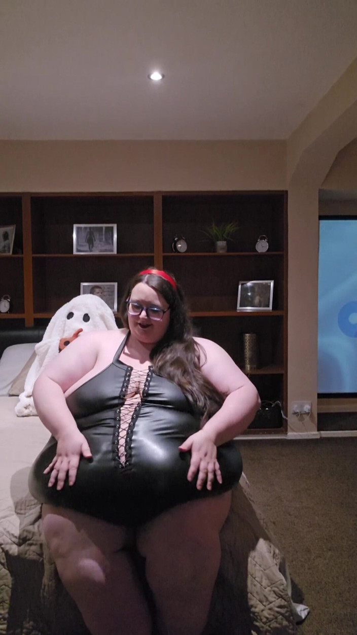 SSBBWLadyBrads: Bbw sexy tlustý černý kožený oblek