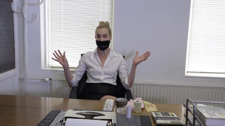 Restricting Ropes: Ariel Anderssen, gagging herself