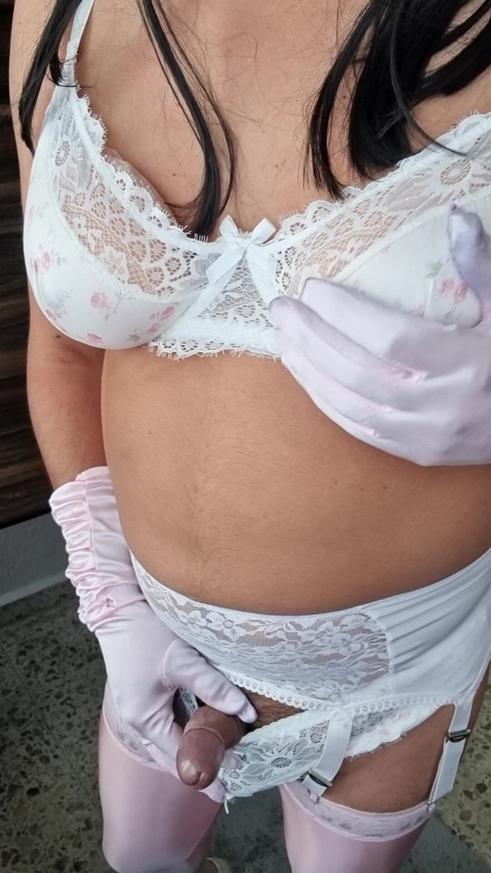 My panties: I Feel Sexy in Another One of My Floral Lingerie...