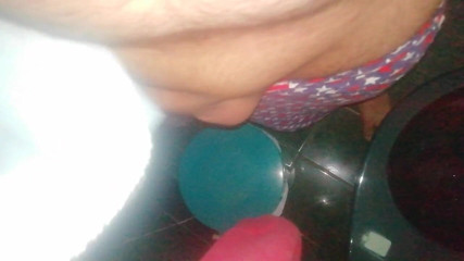Only straws: Cleaning up my cum and cream mess