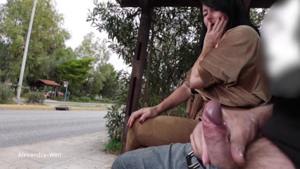 Alexandra Wett: Stranger Pulled Out His Cock at the Bus Stop
