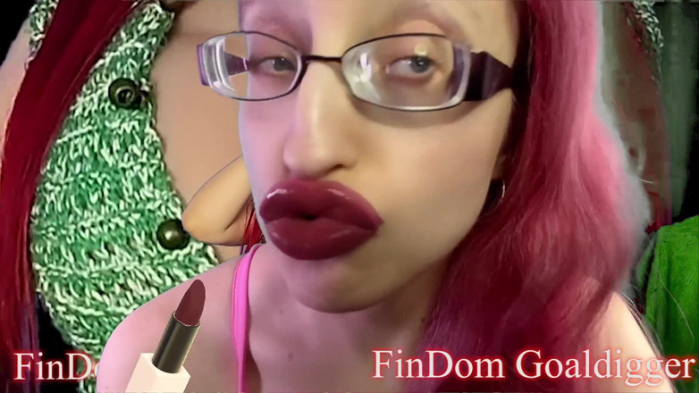 FinDom Goaldigger: Transformation du rouge à lèvres
