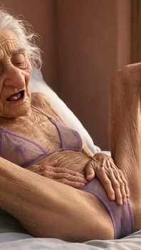 90 Year Old Mature Woman Has Multiple Orgasms in Bed with a Soaking Wet Pussy