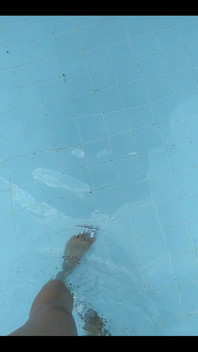 White Nails + Pool = Video for You Lol