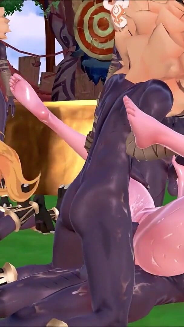 NSFWOtaku: 原神 - ヒルチャールビーチキャンプの原神少女 - ラフセックス - 3D変態アニメーション