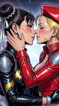 Cammy and Chun Li Kissing Ai
